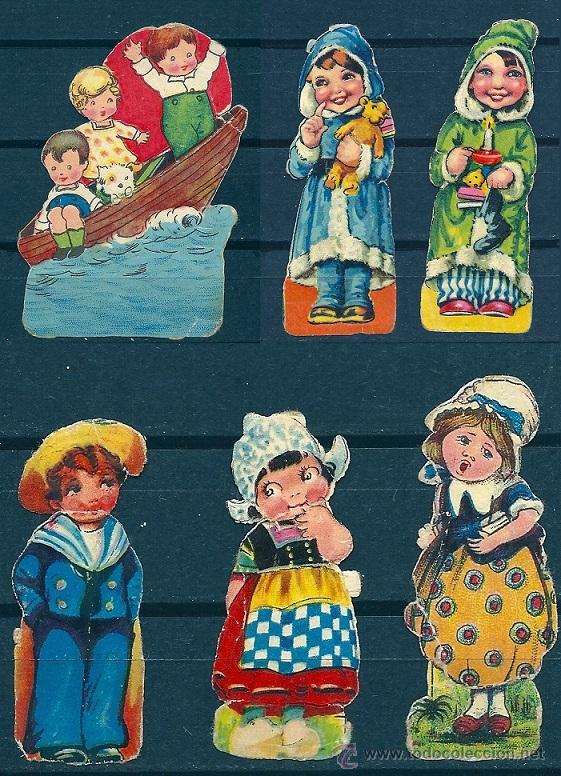 Collectable Antique Stamped Cards: 0774M - LOTE COMPUESTO POR 6 ANTIGUOS CROMOS