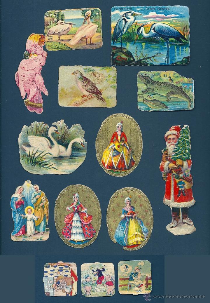 Collectable Antique Stamped Cards: 0775M - LOTE COMPUESTO POR 14 ANTIGUOS CROMOS