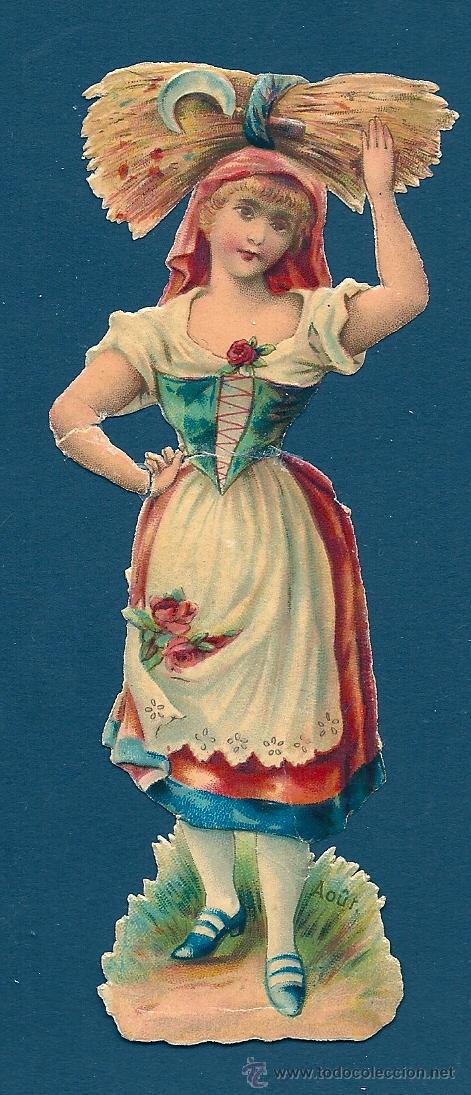 Sammeln alte gestanzte Sammelbilder: 2028R - ANTIGUO CROMO TROQUELADO - MAGNIFICO BRILLO Y RELIEVE 12,5X4,5 CM