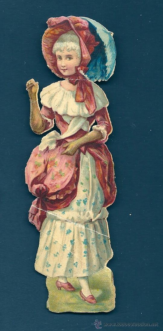 Sammeln alte gestanzte Sammelbilder: 2033R - ANTIGUO CROMO TROQUELADO - MAGNIFICO BRILLO Y RELIEVE MIDE 12,5X3,5 CM APROX