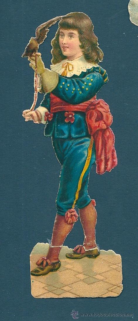 Sammeln alte gestanzte Sammelbilder: 2034R - ANTIGUO CROMO TROQUELADO - MAGNIFICO BRILLO Y RELIEVE MIDE 12,5X3,5 CM APROX