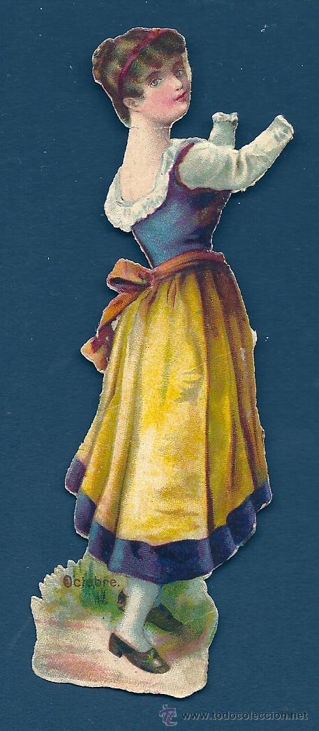 Sammeln alte gestanzte Sammelbilder: 2036R- ANTIGUO CROMO TROQUELADO - MAGNIFICO BRILLO Y RELIEVE MIDE 12X4 CM APROX.