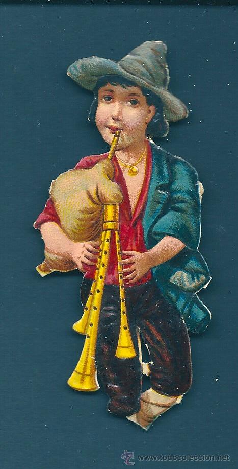 Sammeln alte gestanzte Sammelbilder: 2037R - ANTIGUO CROMO TROQUELADO - MAGNIFICO BRILLO Y RELIEVE MIDE 9,5X4 CM APROX.