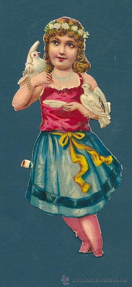 Sammeln alte gestanzte Sammelbilder: 2038R -ANTIGUO CROMO TROQUELADO - MAGNIFICO BRILLO Y RELIEVE MIDE 10X4 CM APROX.