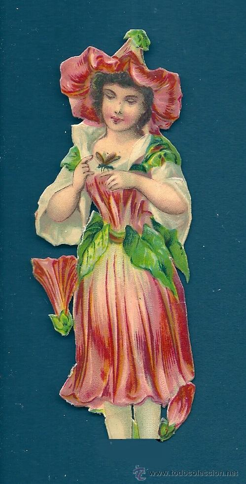 Sammeln alte gestanzte Sammelbilder: 2039R - ANTIGUO CROMO TROQUELADO - MAGNIFICO BRILLO Y RELIEVE MIDE 10,5X4 CM APROX.