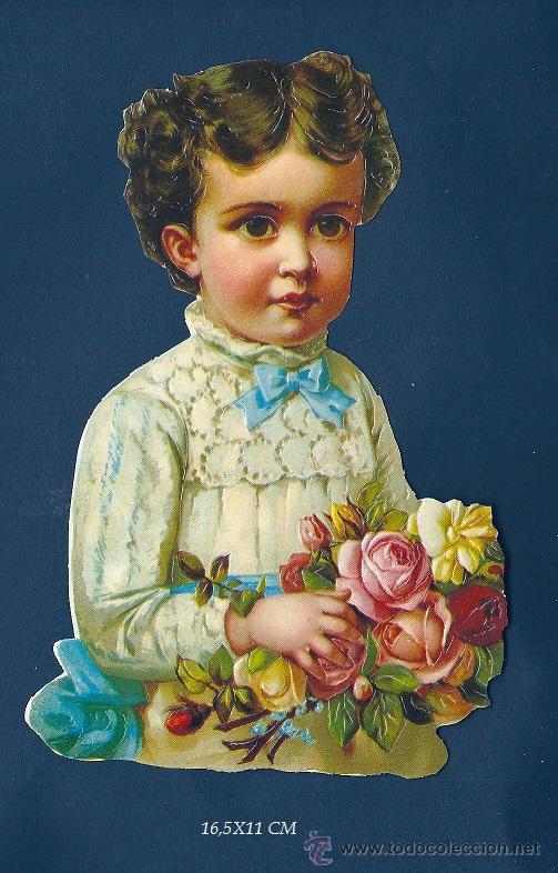 Colecionismo Cromos recortados antigos: 2042R - CROMO TROQUELADO BONITO RELIEVE Y BRILLO 16,5X11 CM