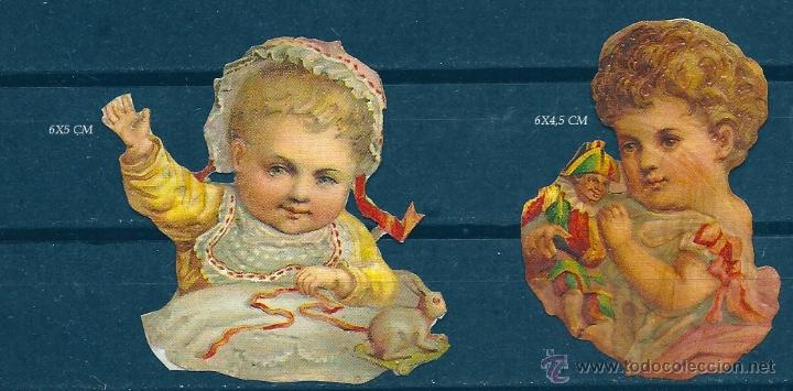 Colecionismo Cromos recortados antigos: 2048R - PRECIOSOS Y ANTIGUOS CROMOS DE BEBES- BONITO BRILLO Y RELIEVE