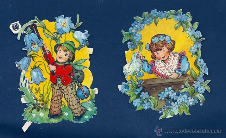 Colecionismo Cromos recortados antigos: 2059R - PRECIOSOS CROMOS TROQUELADOS FAS - 7X5 CM C/U APROX. - PRECIOSO BRILLO Y RELIEVE