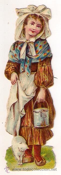 Colecionismo Cromos recortados antigos: CROMO DE PICAR ANTIGUO - LECHERA