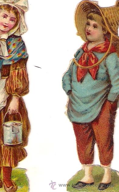 Coleccionismo cromos troquelados antiguos: LECHERA + GRANJERO - Foto 3