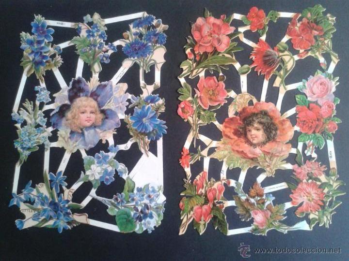 Colecionismo Cromos recortados antigos: Lote de 2 l&aacute;minas de cromos troquelados alemanes EF.