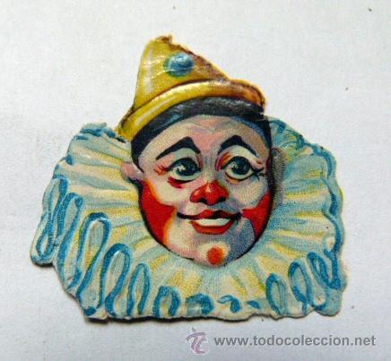 Colecionismo Cromos recortados antigos: Viejo cromo troquelado 4 cm