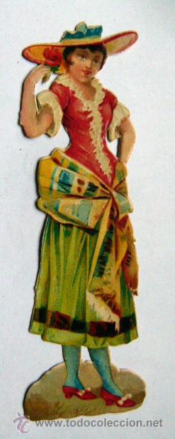 Coleccionismo Cromos troquelados antiguos: Viejo cromo troquelado 12 cm