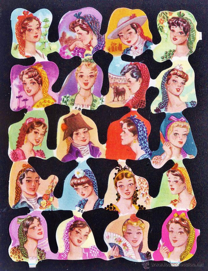 Collectionnisme Cartes &agrave; collectionner massicot&eacute;es anciennes: lamina cromo troquelado / de picar - tocados del pelo - ed. fher - sin estrenar - a&ntilde;os 70
