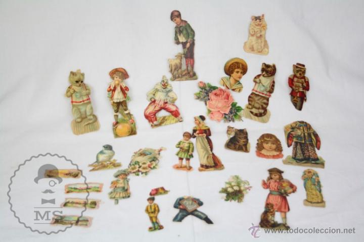 Sammeln alte gestanzte Sammelbilder: Conjunto de Antiguos Cromos de Picar / Troquelados - Sin Marca - Restauraci&oacute;n - Chocolate