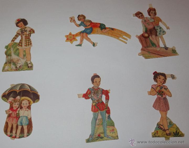 Collectionnisme Cartes &agrave; collectionner massicot&eacute;es anciennes: 6 CROMOS TROQUELADOS DE NI&Ntilde;AS Y NI&Ntilde;OS,DE LOS A&Ntilde;OS 40
