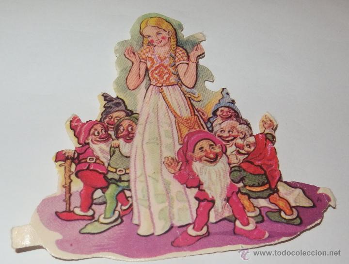 Coleccionismo Cromos troquelados antiguos: CROMO BLANCANIEVES Y LOS 7 ENANITOS,TROQUELADO,A&Ntilde;OS 40 &Oacute; 50