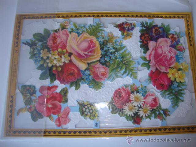 Collectionnisme Cartes &agrave; collectionner massicot&eacute;es anciennes: PRECIOSOS CROMOS TROQUELADOS PLIEGO COMPLETO 15X24 CMTS. A&Ntilde;O 1994 FLOR FLORES