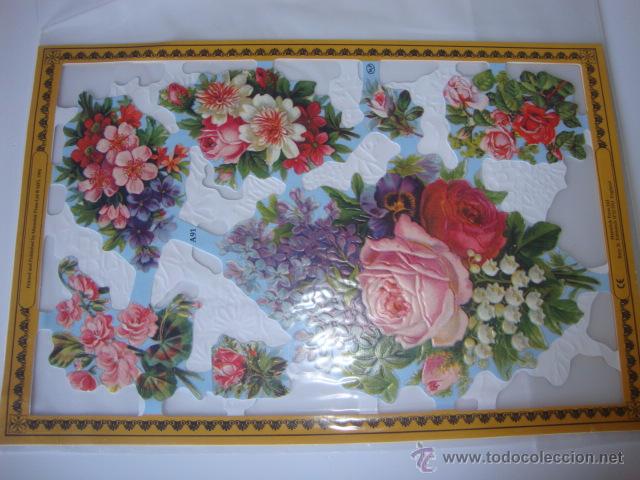 Collectionnisme Cartes &agrave; collectionner massicot&eacute;es anciennes: PRECIOSOS CROMOS TROQUELADOS PLIEGO COMPLETO 15X24 CMTS. A&Ntilde;O 1994 FLOR FLORES