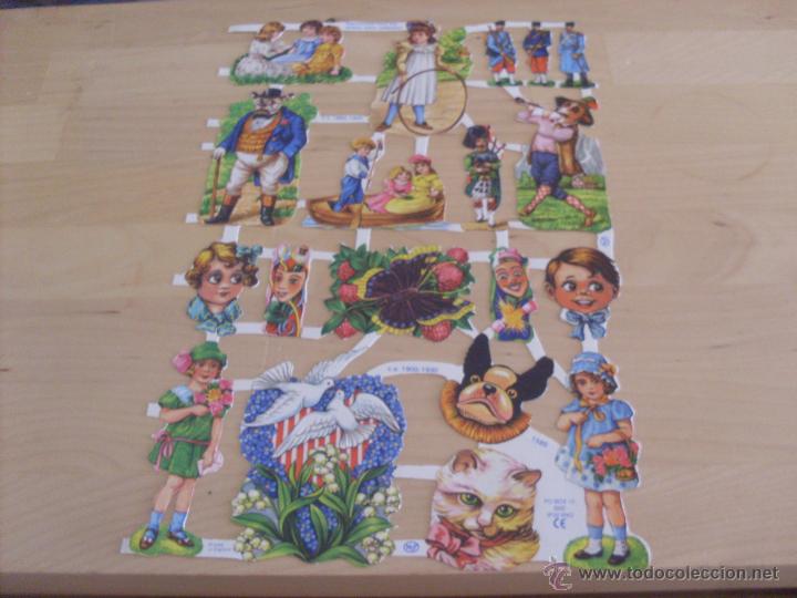 Coleccionismo cromos troquelados antiguos: LAMINA CROMOS TROQUELADOS MLP 1585 CON 19 CROMOS RELIEVE  (TRO9)