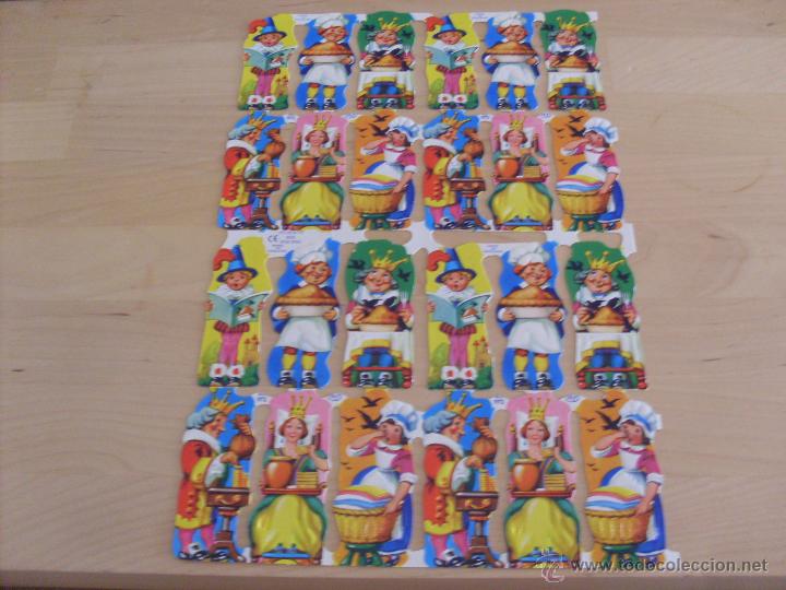 Collectionnisme Cartes &agrave; collectionner massicot&eacute;es anciennes: LAMINA CROMOS TROQUELADOS MLP 972 CON 24 CROMOS RELIEVE (TRO10)