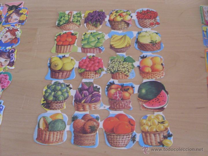 Collezionismo Figurine ritagliate antiche: LAMINA CROMOS TROQUELADOS CON 20 CROMOS CESTAS VERDURAS (TRO13)
