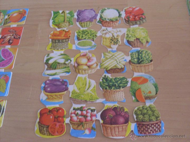 Collectionnisme Cartes &agrave; collectionner massicot&eacute;es anciennes: LAMINA CROMOS TROQUELADOS CON 20 CROMOS CESTAS VERDURAS (TRO13)