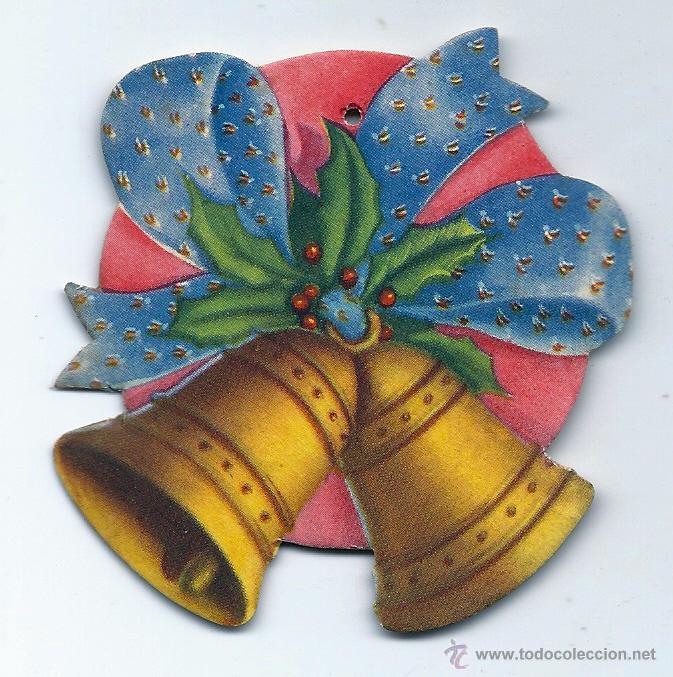 Collezionismo Figurine ritagliate antiche: 0985H - ANTIGUO ADORNO NAVIDE&Ntilde;O TROQUELADO- COLGANTE, MIDE 7,5X7 CM APROXIMADAMENTE