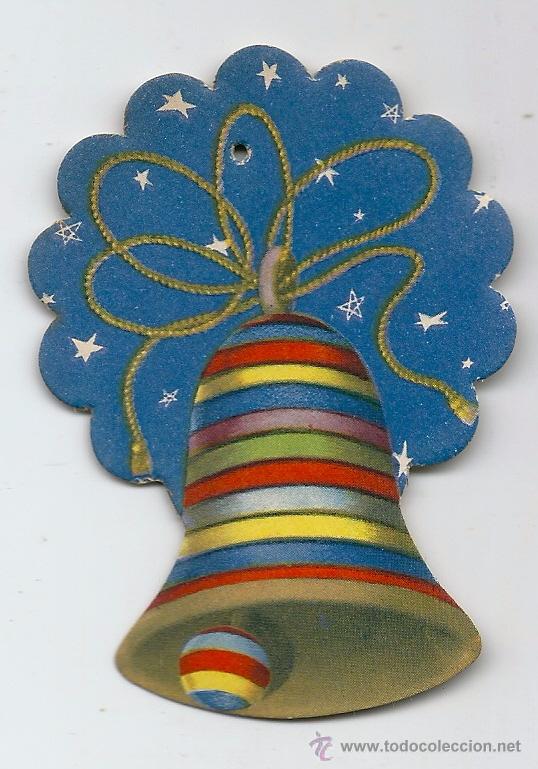 Collezionismo Figurine ritagliate antiche: 0983H - ANTIGUO ADORNO NAVIDE&Ntilde;O TROQUELADO- COLGANTE, MIDE 8,5X6 CM APROX.