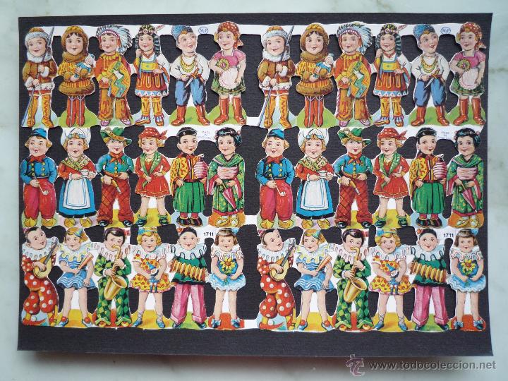 Collezionismo Figurine ritagliate antiche: L&aacute;mina doble cromos troquelados MLP 1711 Made in ENGLAND Ni&ntilde;os Razas mundo Arlequ&iacute;n A&ntilde;os '80 &iexcl;No CE!