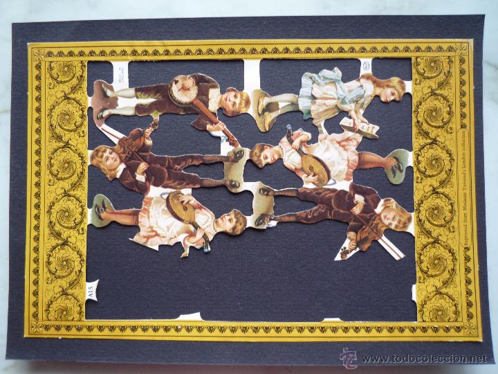 Collezionismo Figurine ritagliate antiche: L&aacute;mina SERIE ORO cromos troquelados MLP A15 ENGLAND Ni&ntilde;os M&uacute;sicos &Eacute;poca Victoriana. A&ntilde;os '80 &iexcl;No CE!