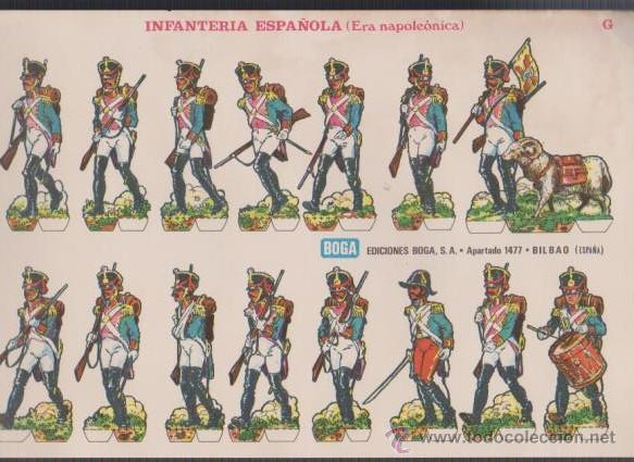 Collectionnisme Cartes &agrave; collectionner massicot&eacute;es anciennes: CROMOS - INFANTER&Iacute;A ESPA&Ntilde;OLA ( ERA NAPOLE&Oacute;NICA ) - EDICIONES BOGA