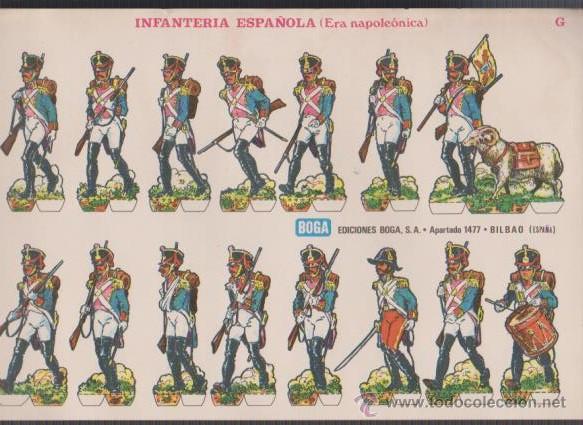 Coleccionismo Cromos troquelados antiguos: CROMOS - INFANTER&Iacute;A ESPA&Ntilde;OLA ( ERA NAPOLE&Oacute;NICA ) - EDICIONES BOGA