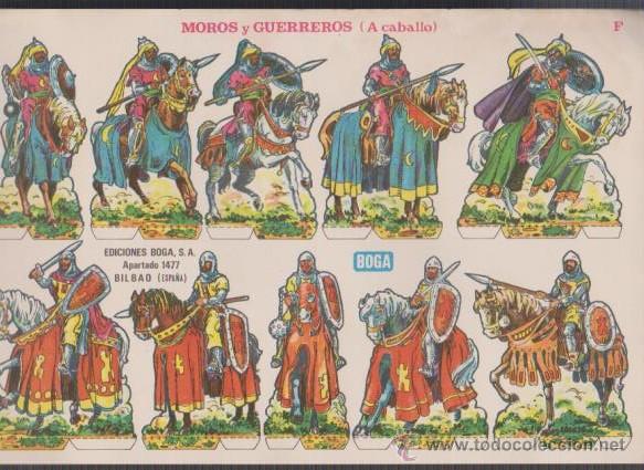 Collectionnisme Cartes &agrave; collectionner massicot&eacute;es anciennes: CROMOS - MOROS Y GUERREROS ( A CABALLO ) - EDICIONES BOGA