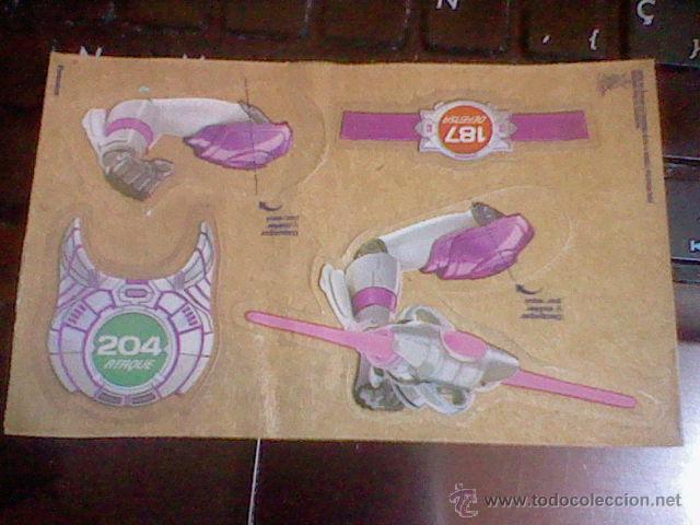 Collezionismo Figurine ritagliate antiche: cromo troquelado adhesivo PROMOCIONAL YOGUR Actimel Batallas 3d figura tipo GUERRERO 204/187: