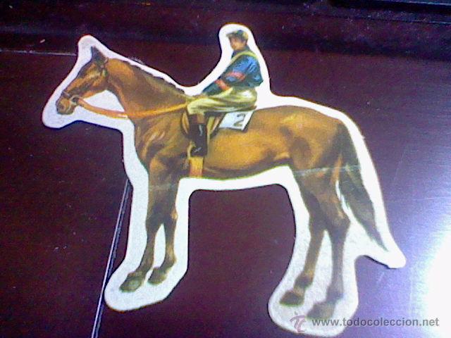 Collectionnisme Cartes &agrave; collectionner massicot&eacute;es anciennes: cromo sin pegar nunca del album Furia caballos 1973 panrico pastelitos n&ordm; 47 carrera