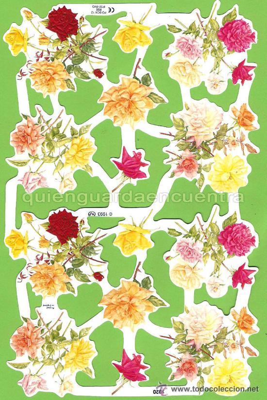 Coleccionismo Cromos troquelados antiguos: Cromos recortar recortados decoupage picar palmar palma MLP manualidades 1820 ramos flores