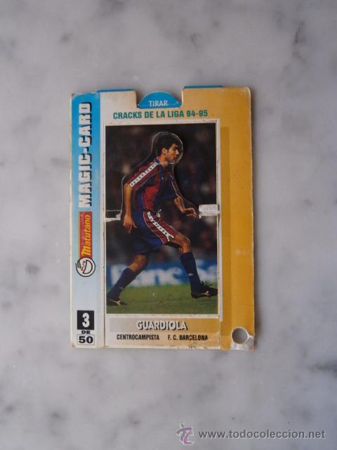 Sammeln alte gestanzte Sammelbilder: CROMO TROQUELADO, DESPLEGABLE, MAGIC CARD, MATUTANO,LIGA-94-95.F.C.BARCELONA.N&ordm; 3 guardiola