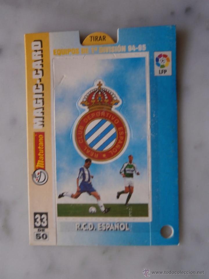 Sammeln alte gestanzte Sammelbilder: CROMO TROQUELADO, DESPLEGABLE, MAGIC CARD, MATUTANO,LIGA-94-95. r. c.d. espa&ntilde;ol N&ordm; 33