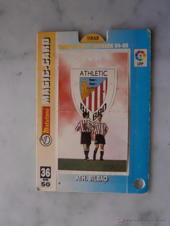 Sammeln alte gestanzte Sammelbilder: CROMO TROQUELADO, DESPLEGABLE, MAGIC CARD, MATUTANO,LIGA-94-95.ath. bilbao N&ordm; 36
