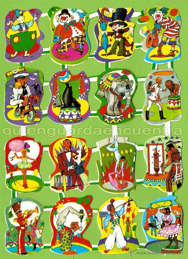 Collezionismo Figurine ritagliate antiche: Cromos espa&ntilde;oles recortados originales Loro&ntilde;o grandes con bastante relieve circo