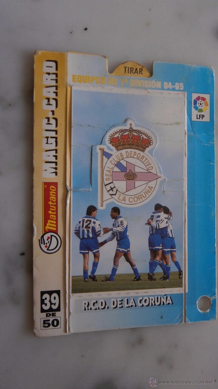 Sammeln alte gestanzte Sammelbilder: CROMO TROQUELADO, DESPLEGABLE, MAGIC CARD, MATUTANO,LIGA-94-95 r. c. d. de la coru&ntilde;a n&ordm; 39