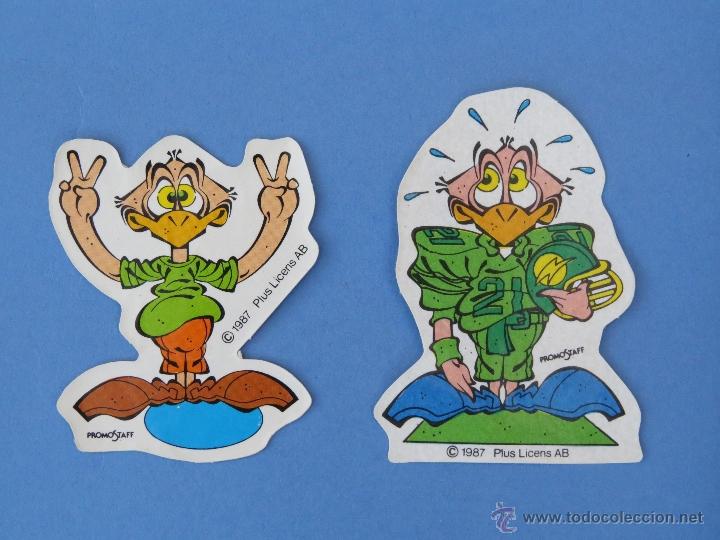 Colecionismo Cromos recortados antigos: LOTE PEGATINAS BUITRE CONDOR DEPORTISTA DONUTS PROMOSTAFF 1987