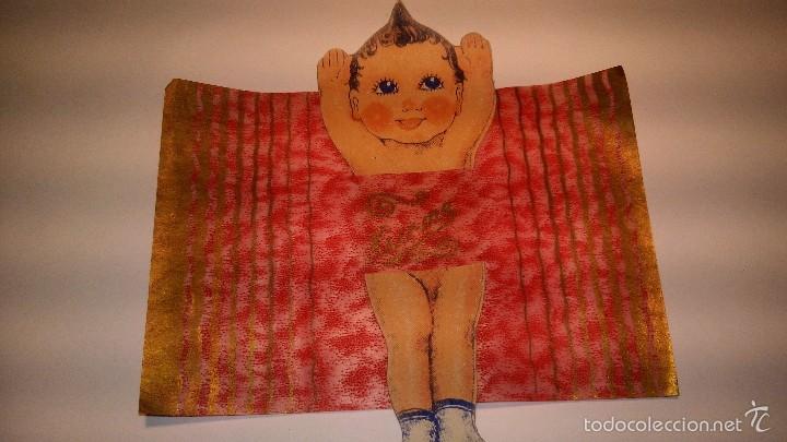 Coleccionismo Cromos troquelados antiguos: L950 ANTIGUA MU&Ntilde;ECA GOOGLY LITOGRAFIADA TIPO CROMO ORIGINAL TROQUELADA EN PAPEL, A&Ntilde;OS 30