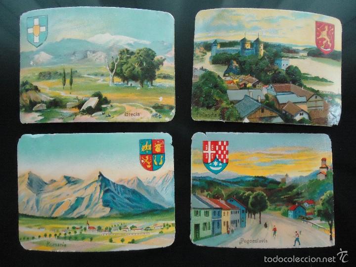 Collectionnisme Cartes &agrave; collectionner massicot&eacute;es anciennes: cromo de palma gijon troquelado paises europa rumania grecia yugoslavia finlandia infantil ni&ntilde;as