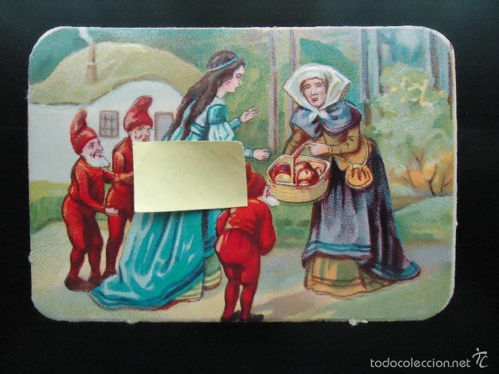 Coleccionismo Cromos troquelados antiguos: cromo de palma gijon troquelado cuento infantil chicas ni&ntilde;as blancanieves y los siete enanitos hadas