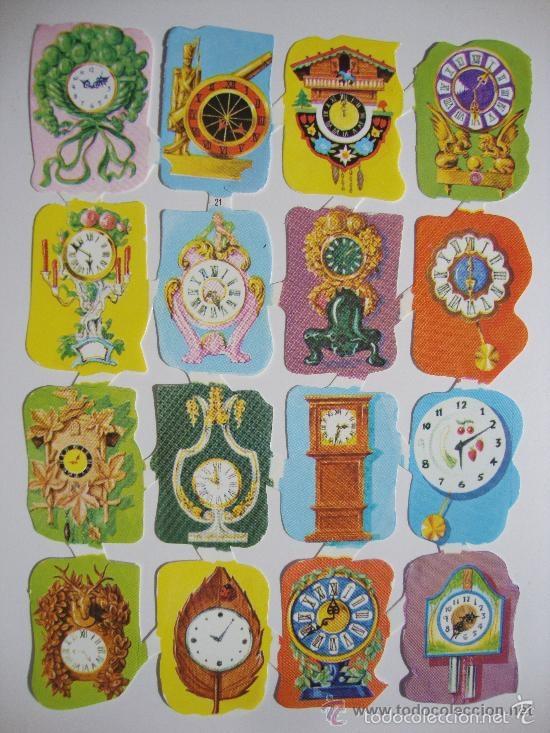 Sammeln alte gestanzte Sammelbilder: L&Aacute;MINA DE CROMOS TROQUELADOS EDIVAS.RELOJES.