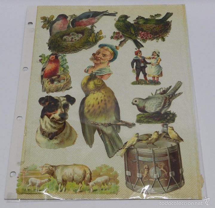 Colecionismo Cromos recortados antigos: LOTE DE 21 CROMOS TROQUELADOS FINALES SIGLO XIX PRINCIPIOS DEL XX, VER LAS DOS FOTOGRAFIAS QUE HEMOS