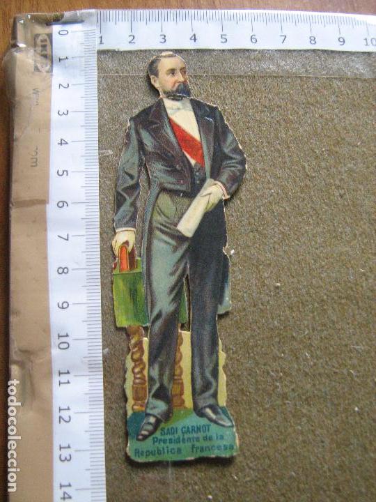 Coleccionismo Cromos troquelados antiguos: ANTIGUO CROMO TROQUELADO - SADI GARNOT PRESIDENTE DE LA REPUBLICA FRANCESA