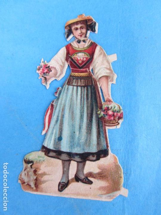 Coleccionismo cromos troquelados antiguos: antiguo cromo troquelado , mujer , - Foto 1